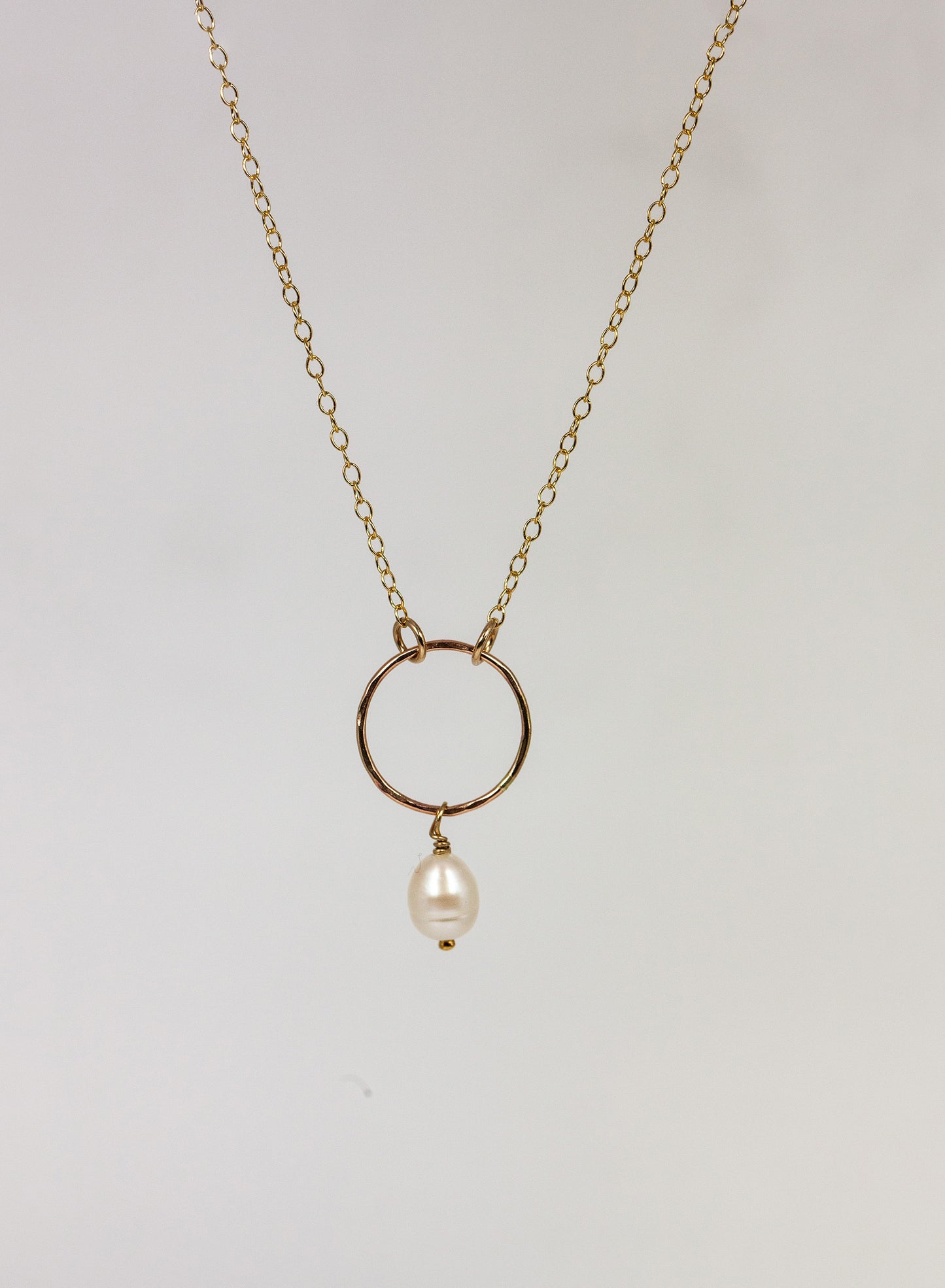 Halo Pearl Drop Necklace