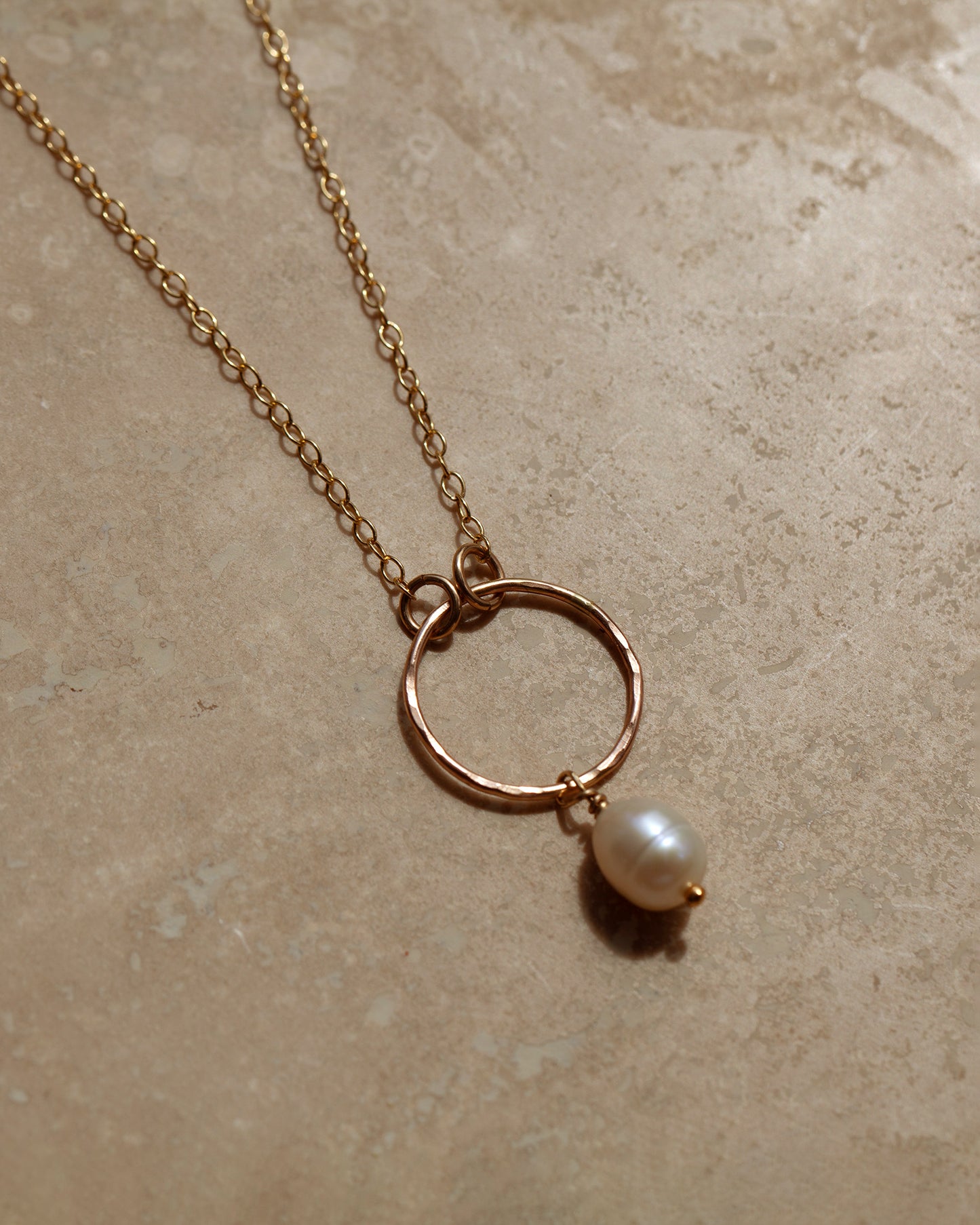 Halo Pearl Drop Necklace