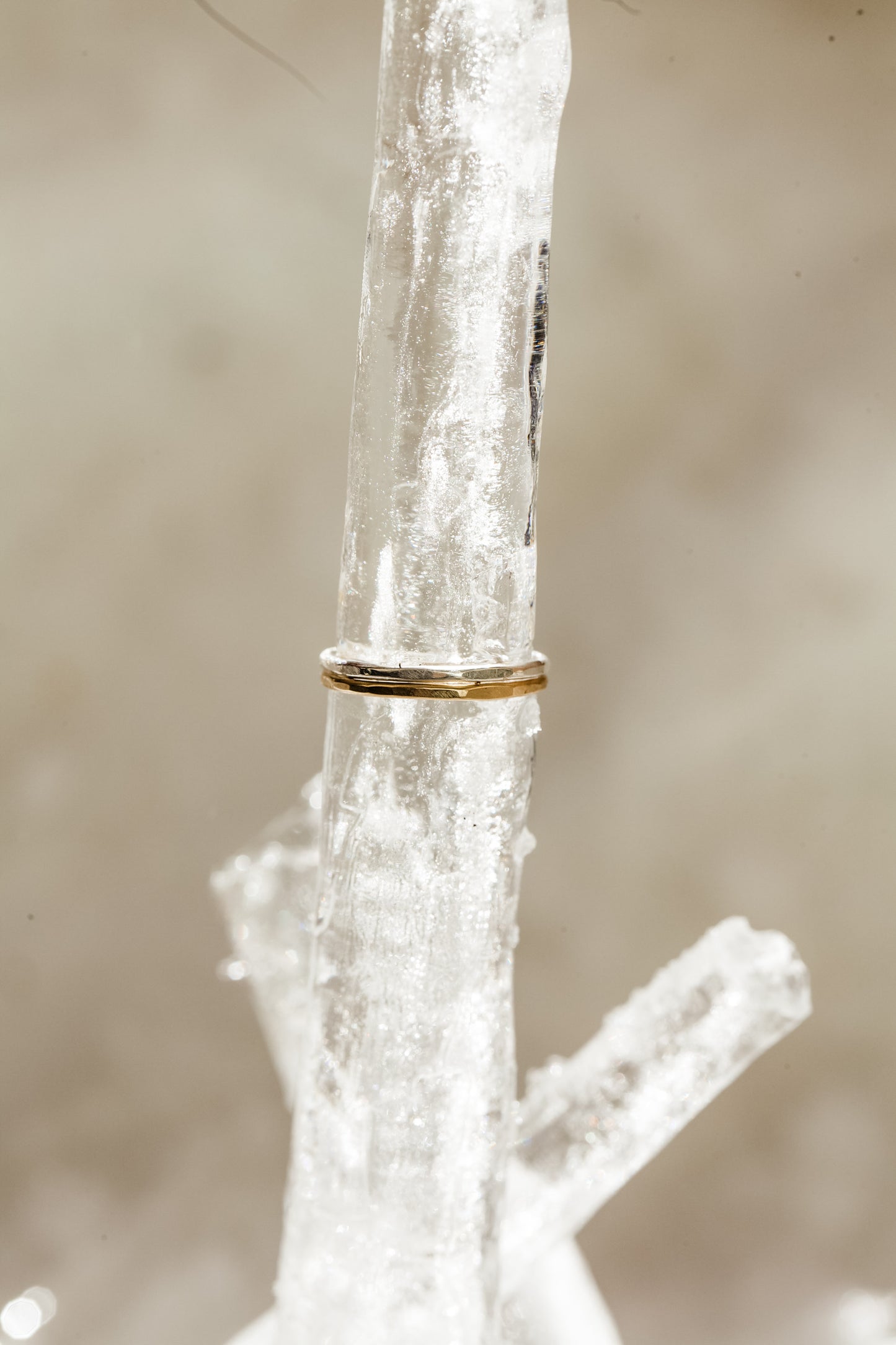 Gold Hammered Stacking Ring Made-to-Order