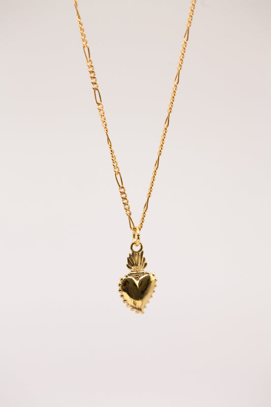 Divine Love Figaro Chain Necklace